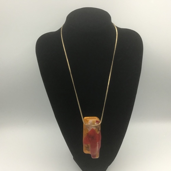 Boho, 70s, Retro style Necklace with unique way to hang the chain - Picture 2 of 6